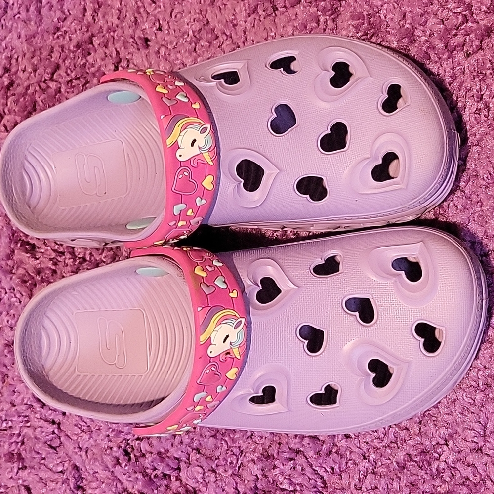 Purple light up crocks